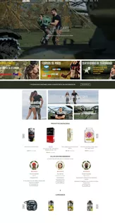 Vista del sitio web de ArmyNutrition.com.mx