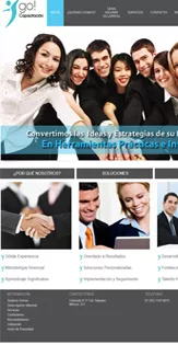 Vista del sitio web de GO! Capacitación