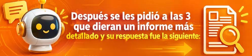 Después se les pidió a las 3 que dieran un informe más detallado